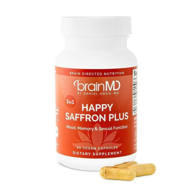 Happy Saffron Plus – Saffron Capsules for Mood Support & Wellness | 90 Capsules