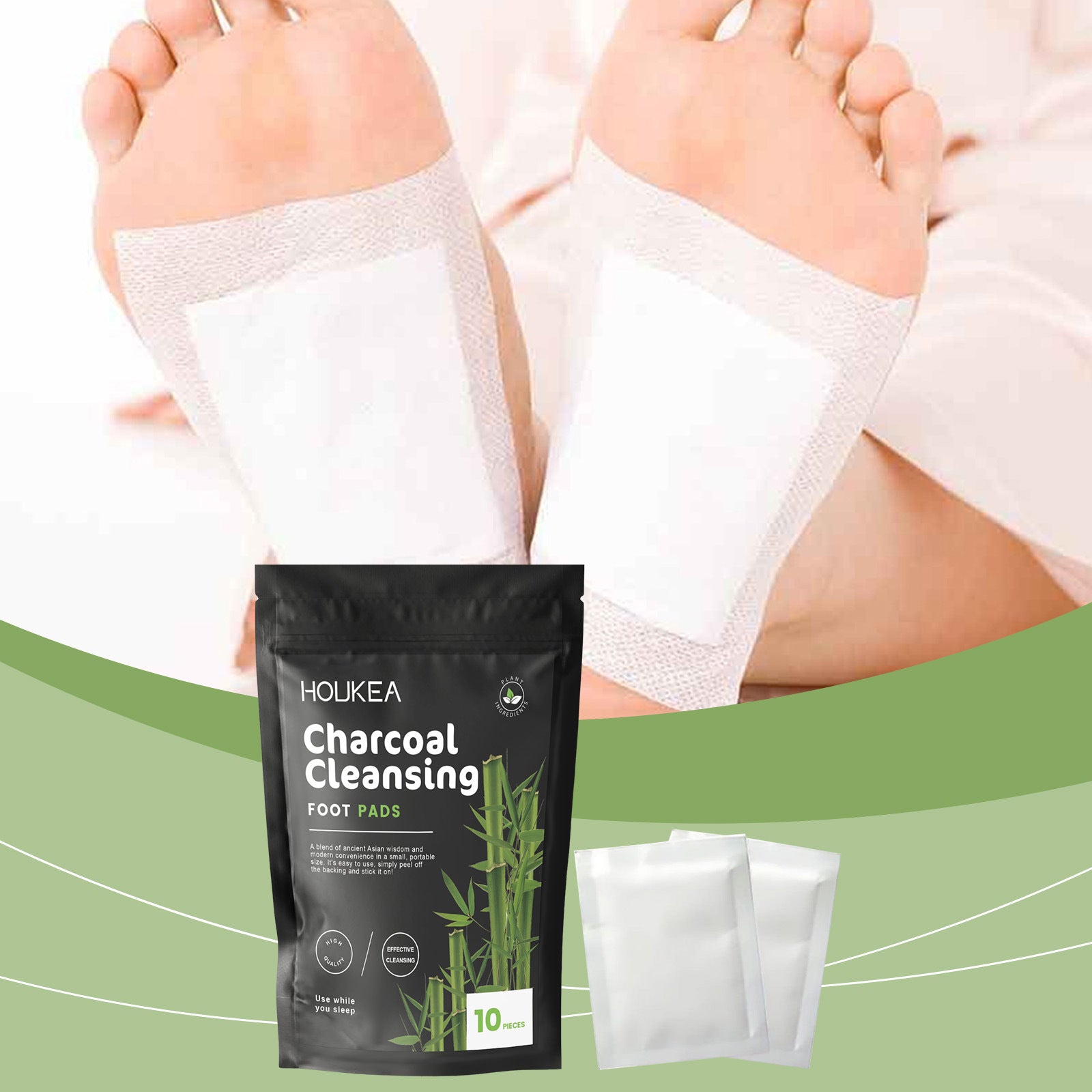 Bamboo Charcoal Foot Patches – Gentle Detox & Foot Care | 10 Patches