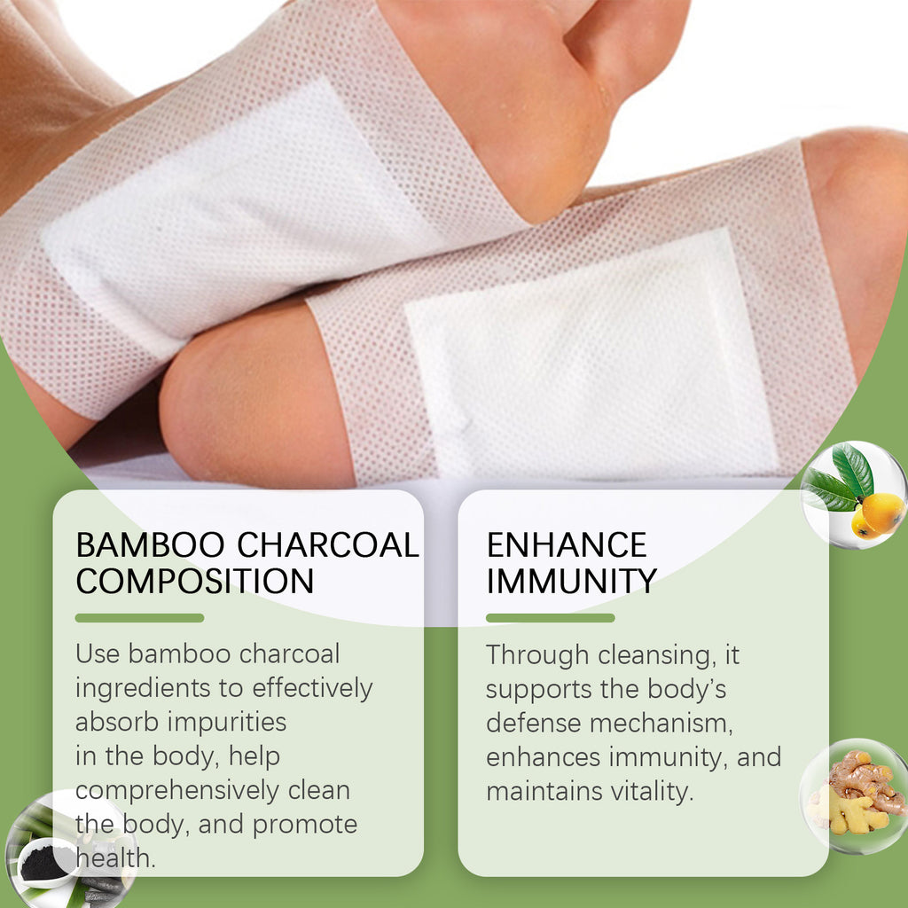 Bamboo Charcoal Foot Patches – Gentle Detox & Foot Care | 10 Patches