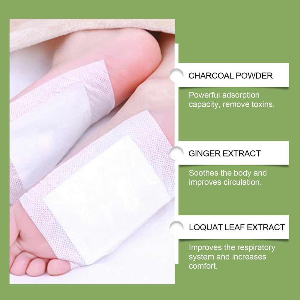 Bamboo Charcoal Foot Patches – Gentle Detox & Foot Care | 10 Patches