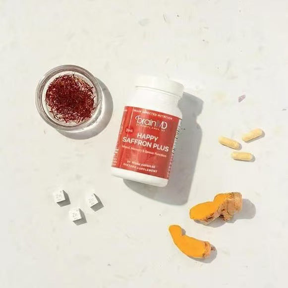 Happy Saffron Plus – Saffron Capsules for Mood Support & Wellness | 90 Capsules