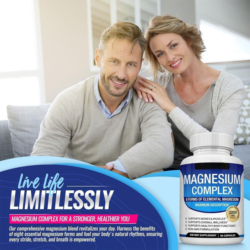 Magnesium Glycinate Capsules – Deep Sleep, Calm & Muscle Recovery | 90 Capsules