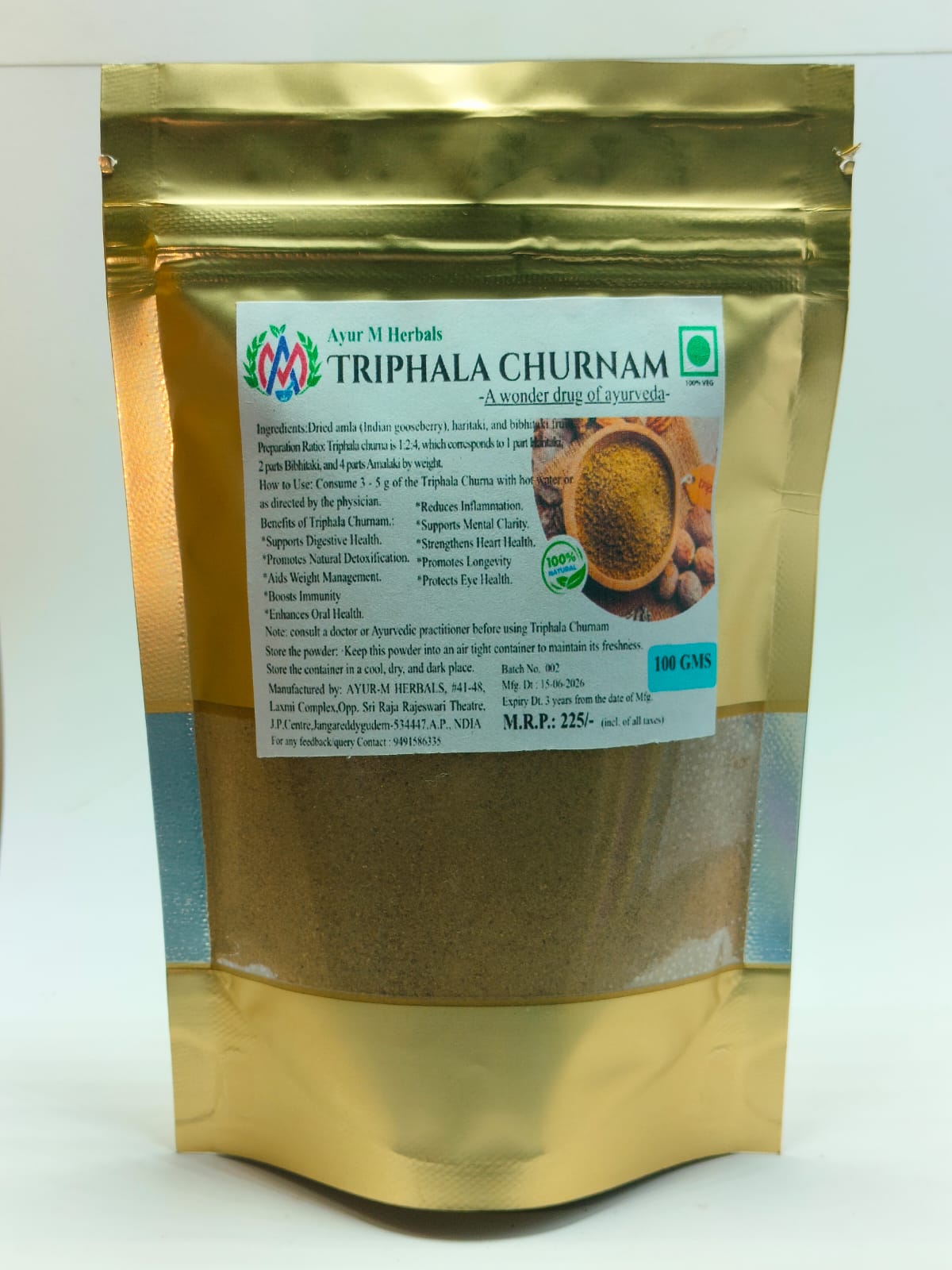 Ayur M Herbals Triphala Churnam